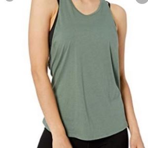 Pure Barre By Beyond Yoga Green Criss Cross Racerback Tank Top Medium